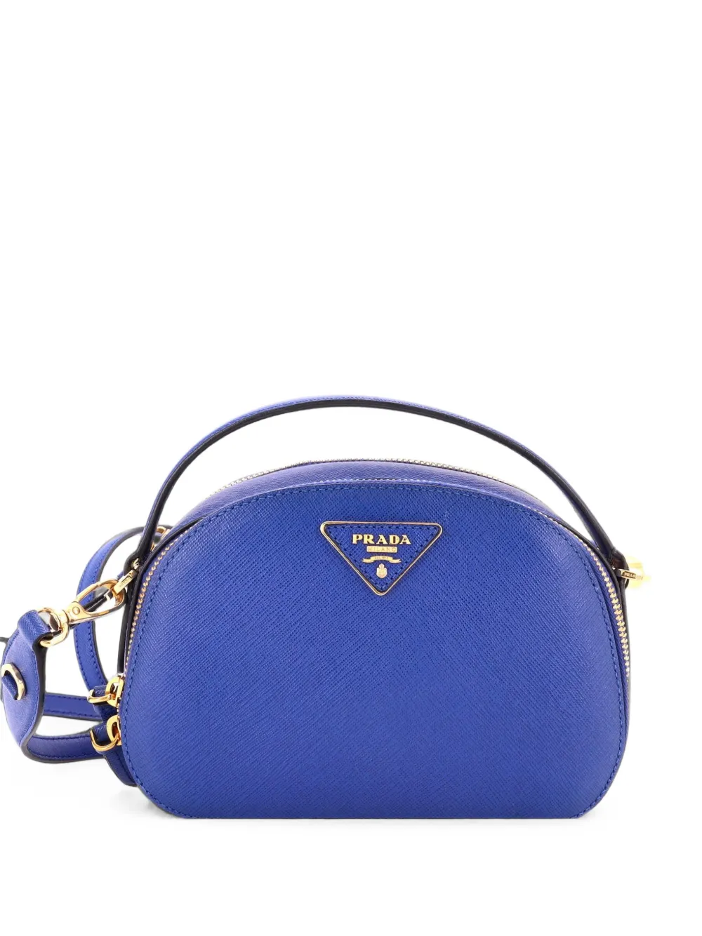 Prada Pre-Owned Odette Top Handle Bag Saffiano Leather Small shoulder bag - Blu