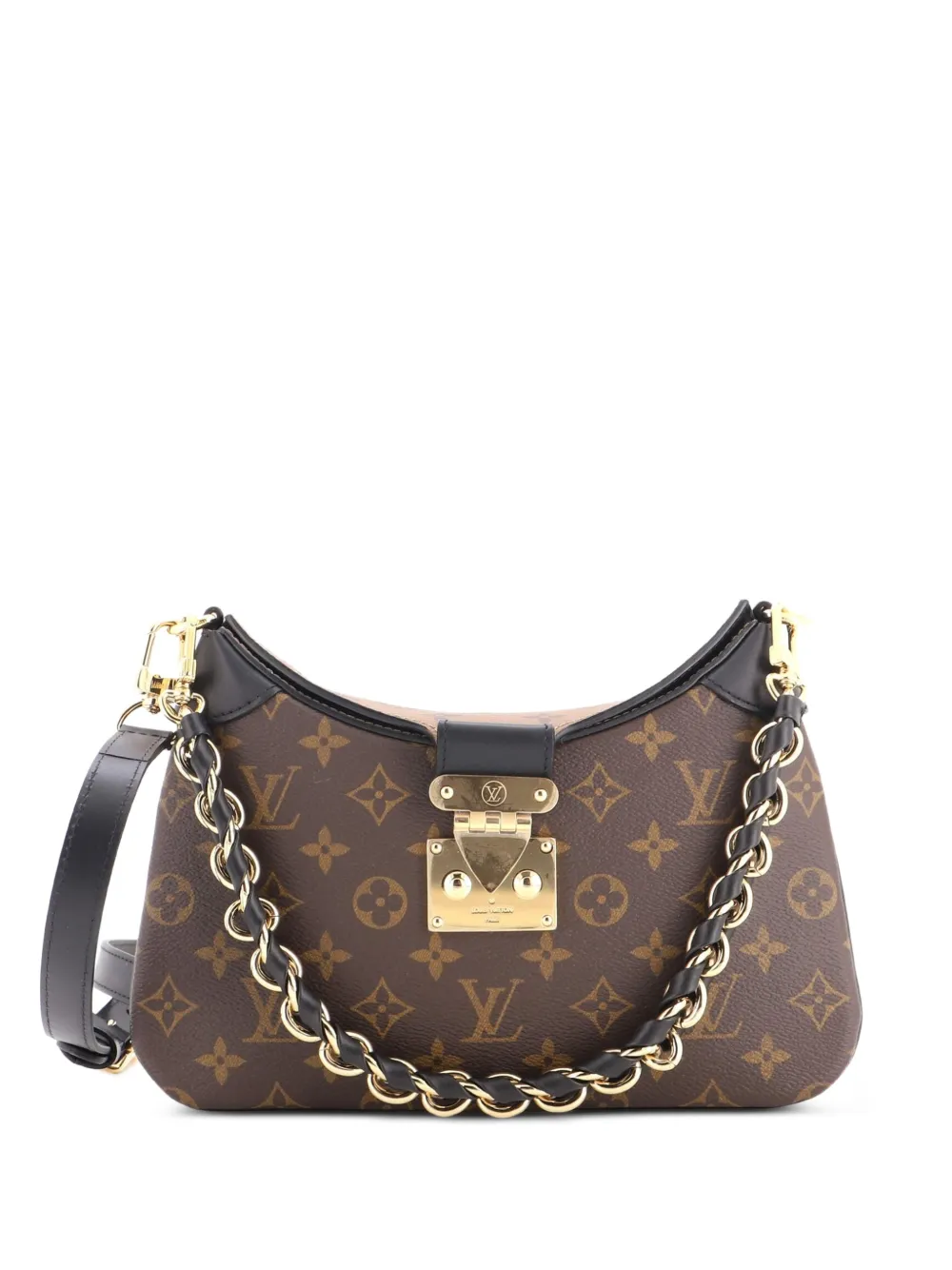 Louis Vuitton Pre-Owned LV Twinny Monogram Canvas und Reverse Monogram Schultertasche - Braun