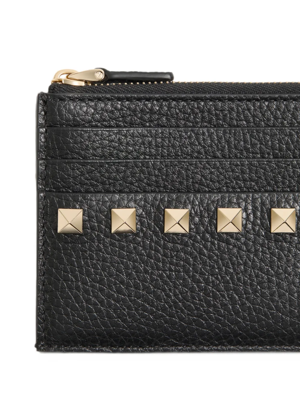 Valentino Garavani Rockstud pasjeshouder met rits Zwart