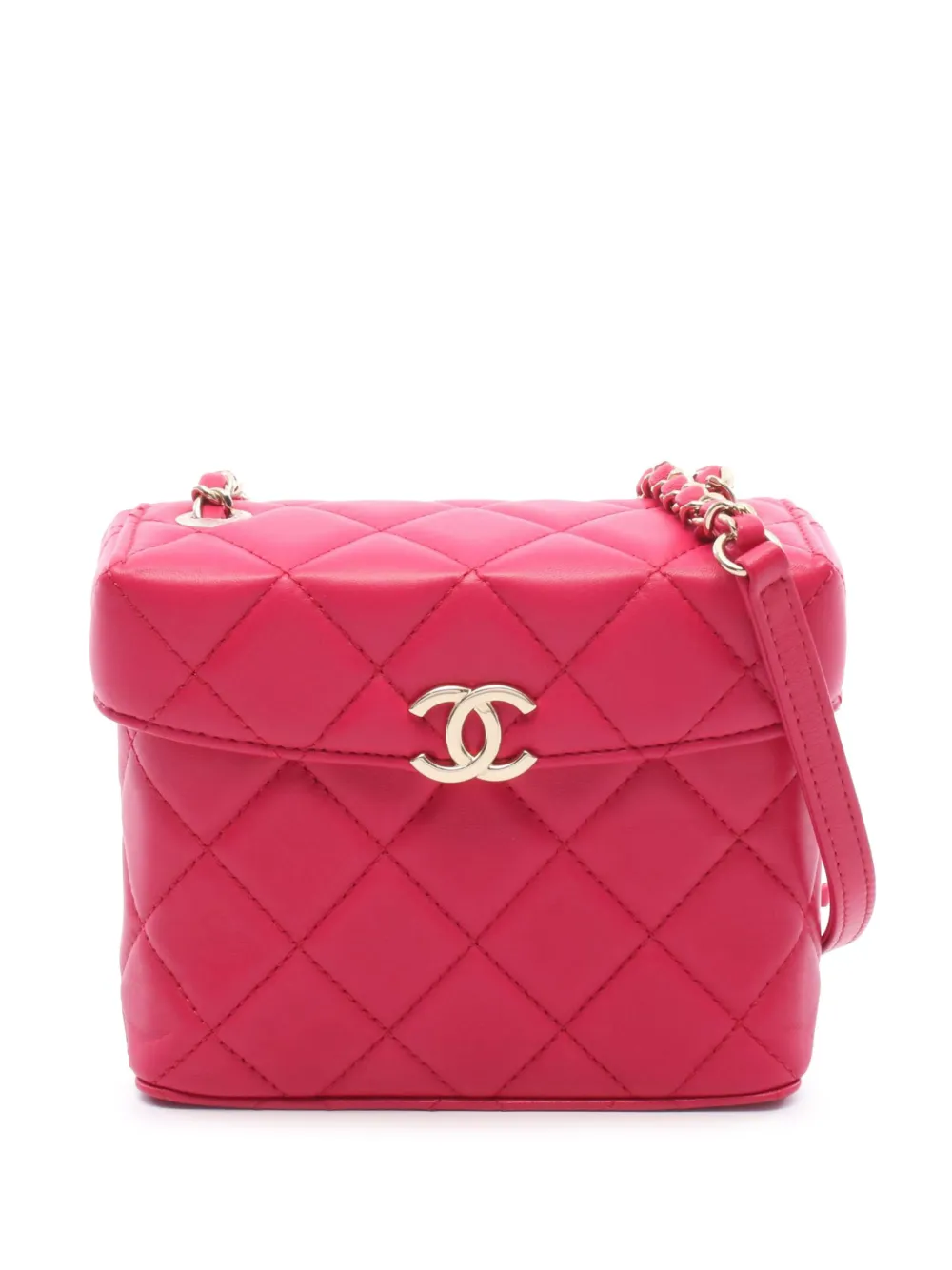 CHANEL Pre-Owned 2021-2026 Small CC Quilted Lambskin Secret Box Bag crossbody bag - Rosa