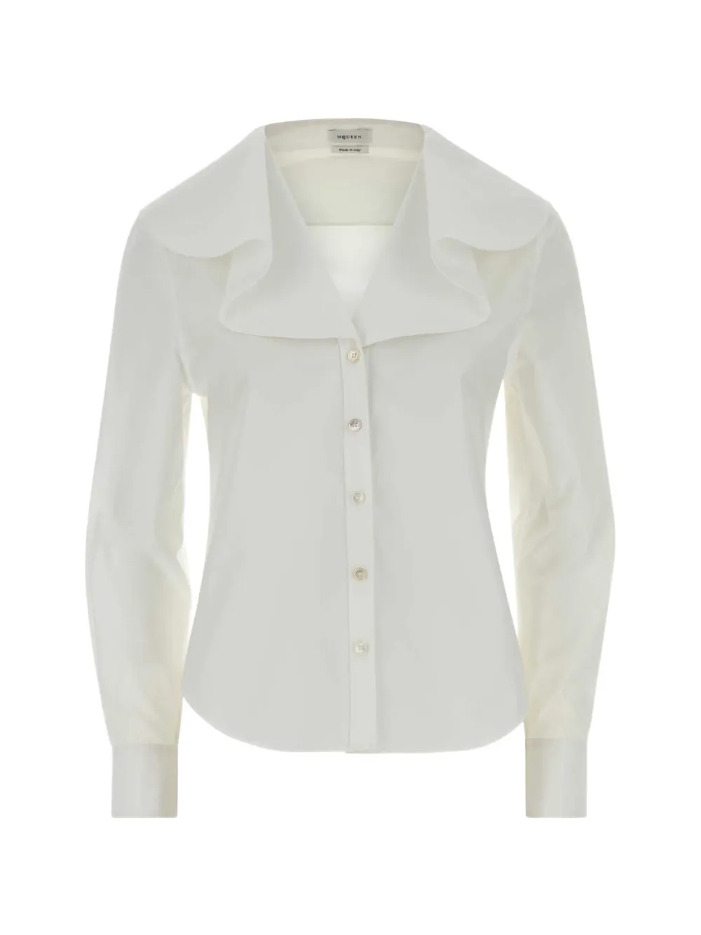 Alexander McQueen ruffled-collar long-sleeve shirt · 42