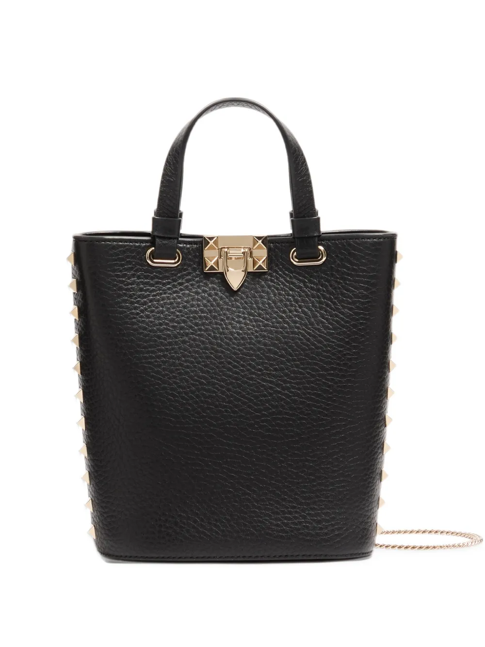 Valentino Garavani Rockstud mini bag in grainy calfskin Zwart
