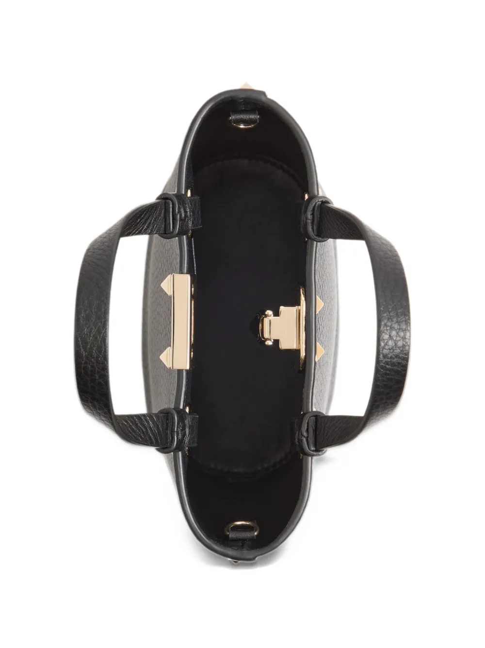 Valentino Garavani Rockstud mini bag in grainy calfskin Zwart