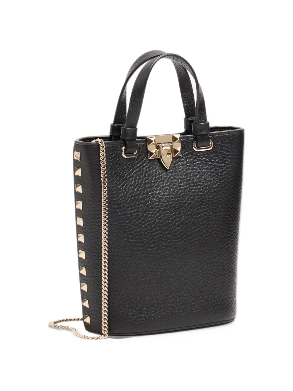 Valentino Garavani Rockstud mini bag in grainy calfskin Zwart