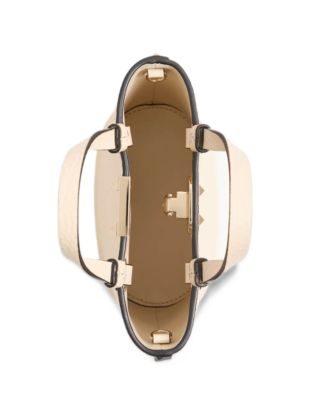 Valentino Garavani Rockstud mini bag in grainy calfskin Beige