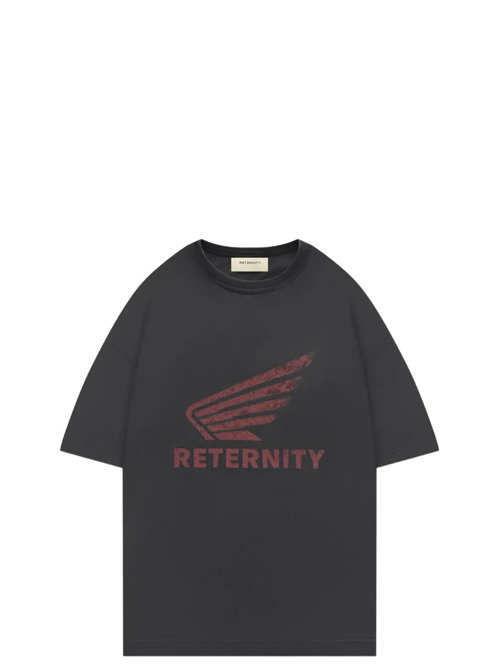 RETERNITY Aéro T-shirt met logo-print Zwart