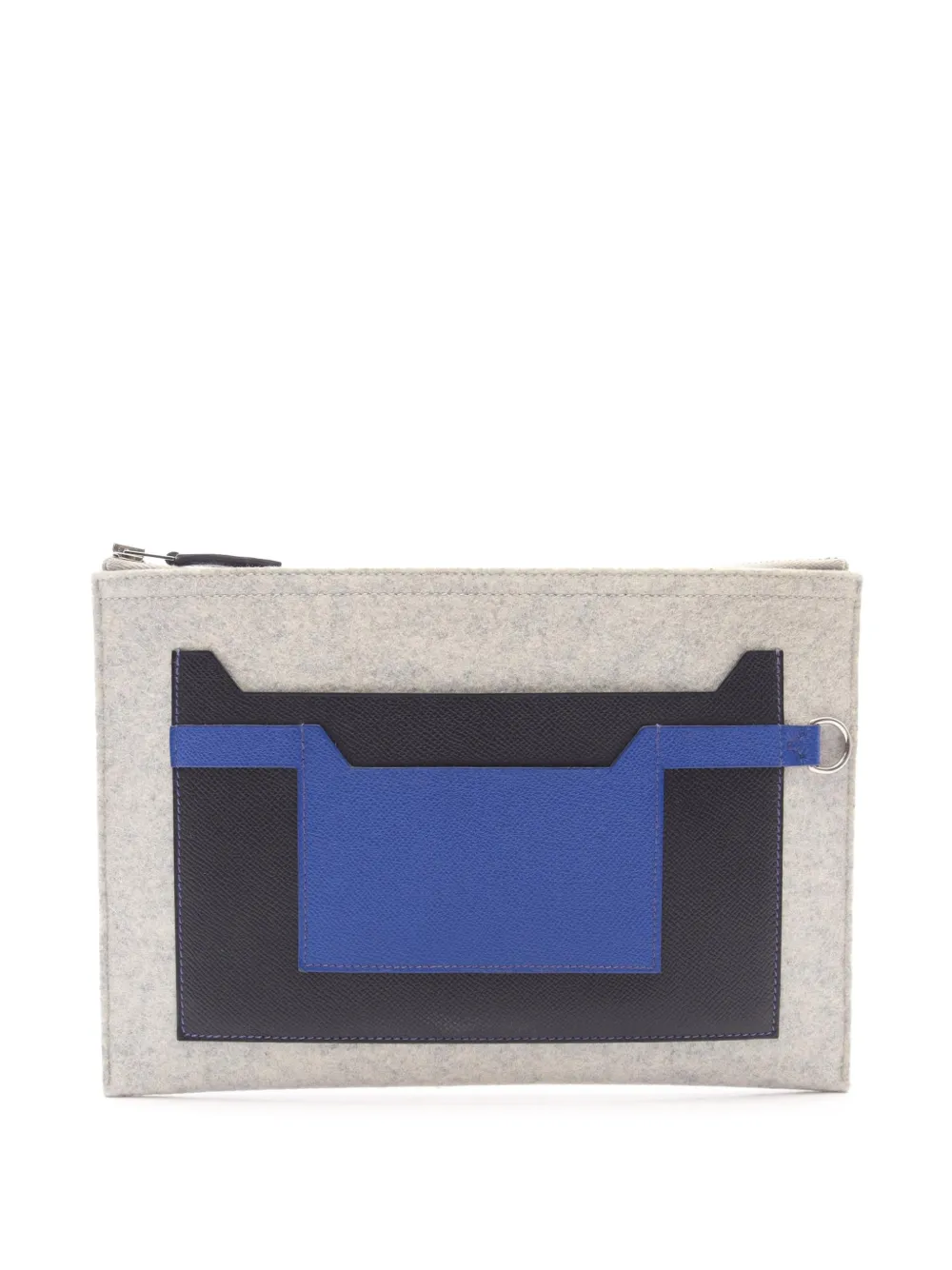 Hermès Pre-Owned pochette Toodoo 29 en cuir Epsom et feutre (2018) - Gris