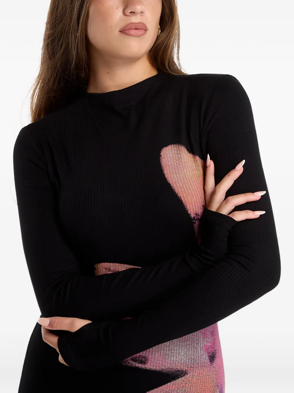 Desigual Sevilla midi-jurk met bloemen-print Zwart