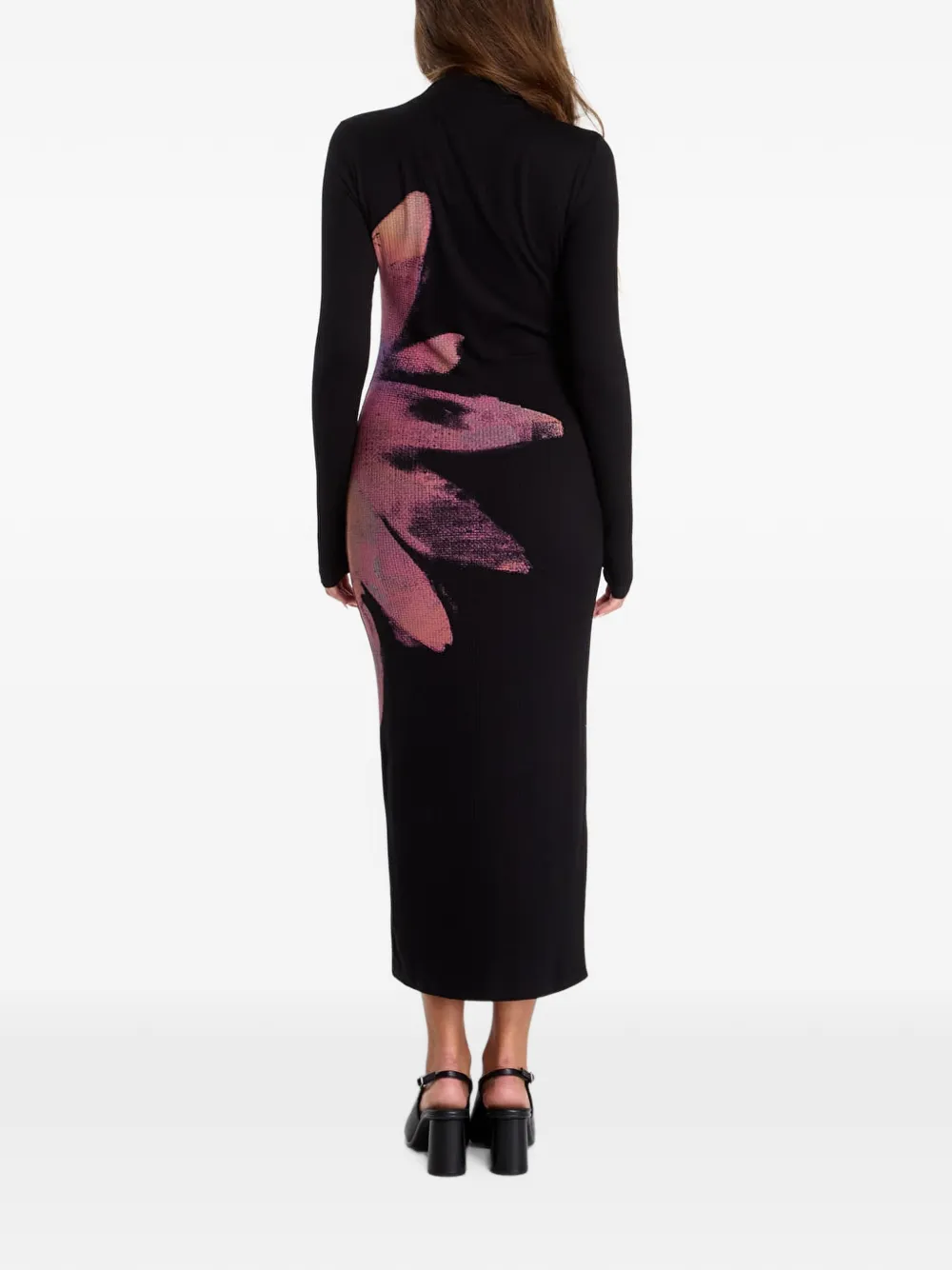 Desigual Sevilla midi-jurk met bloemen-print Zwart