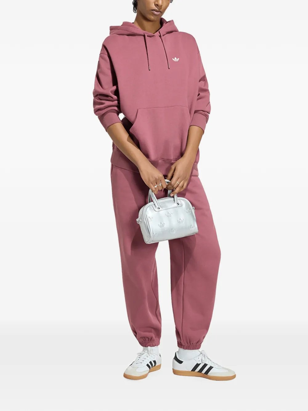 adidas Hoodie met geborduurd logo Roze