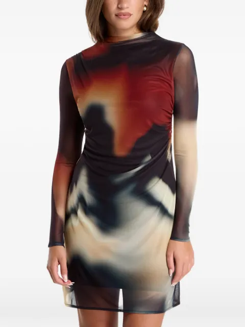 Desigual Estocolomo abstract-print ruched mini dress