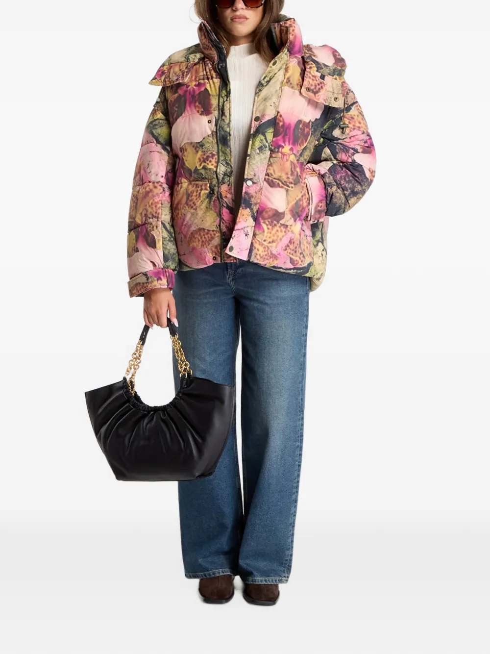 Desigual Donsjas met bloemen-print Roze