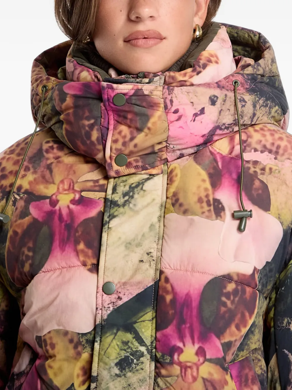 Desigual Donsjas met bloemen-print Roze