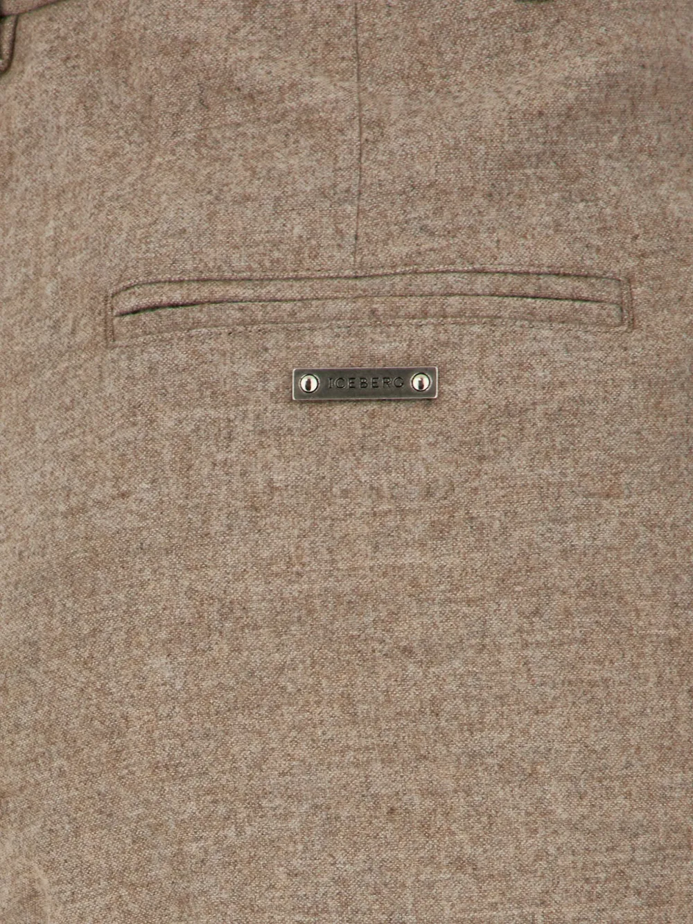 Iceberg Plooibroek met wijde pijpen Beige