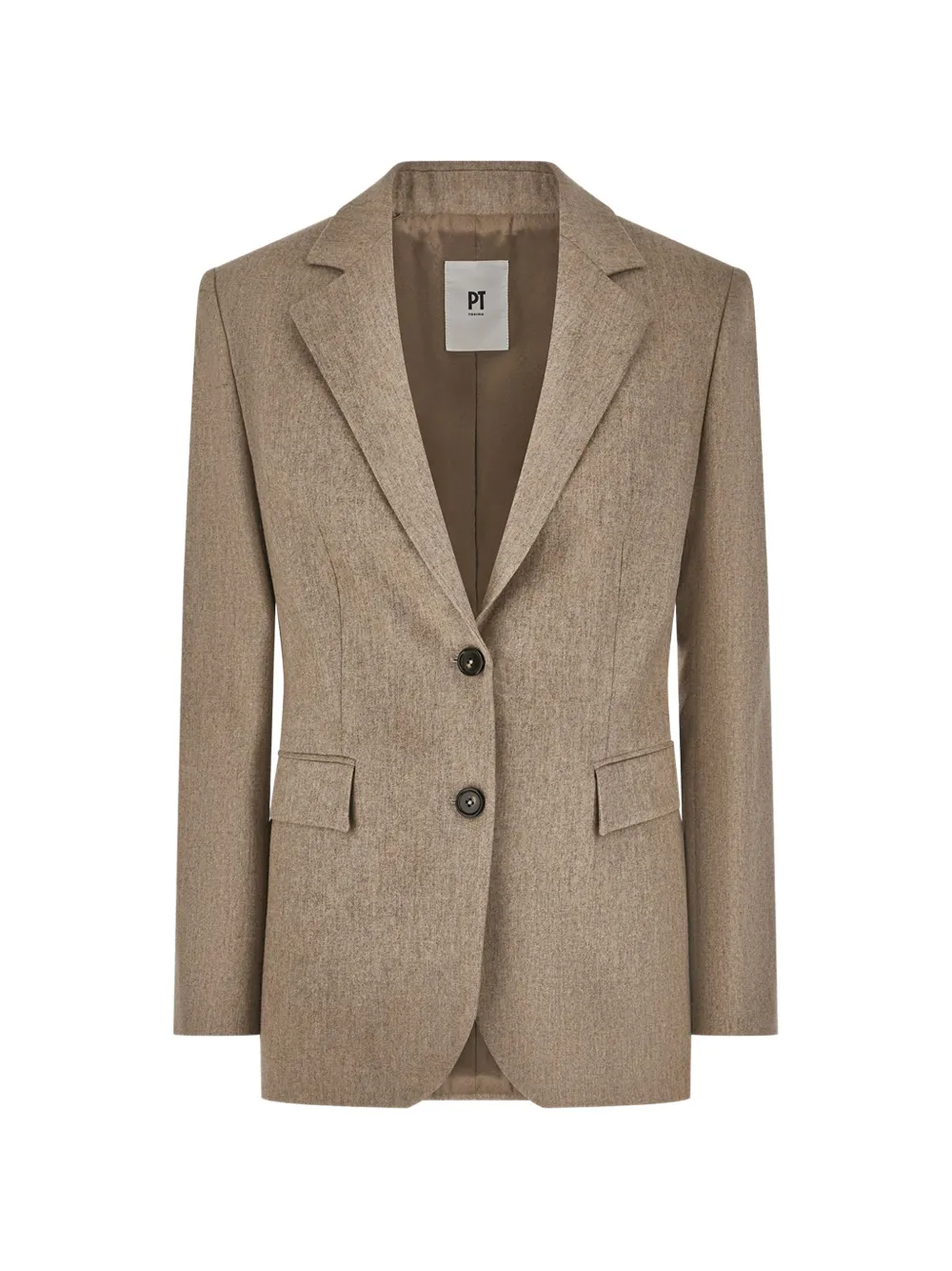 PT Torino single-breasted notched-lapels blazer Bruin
