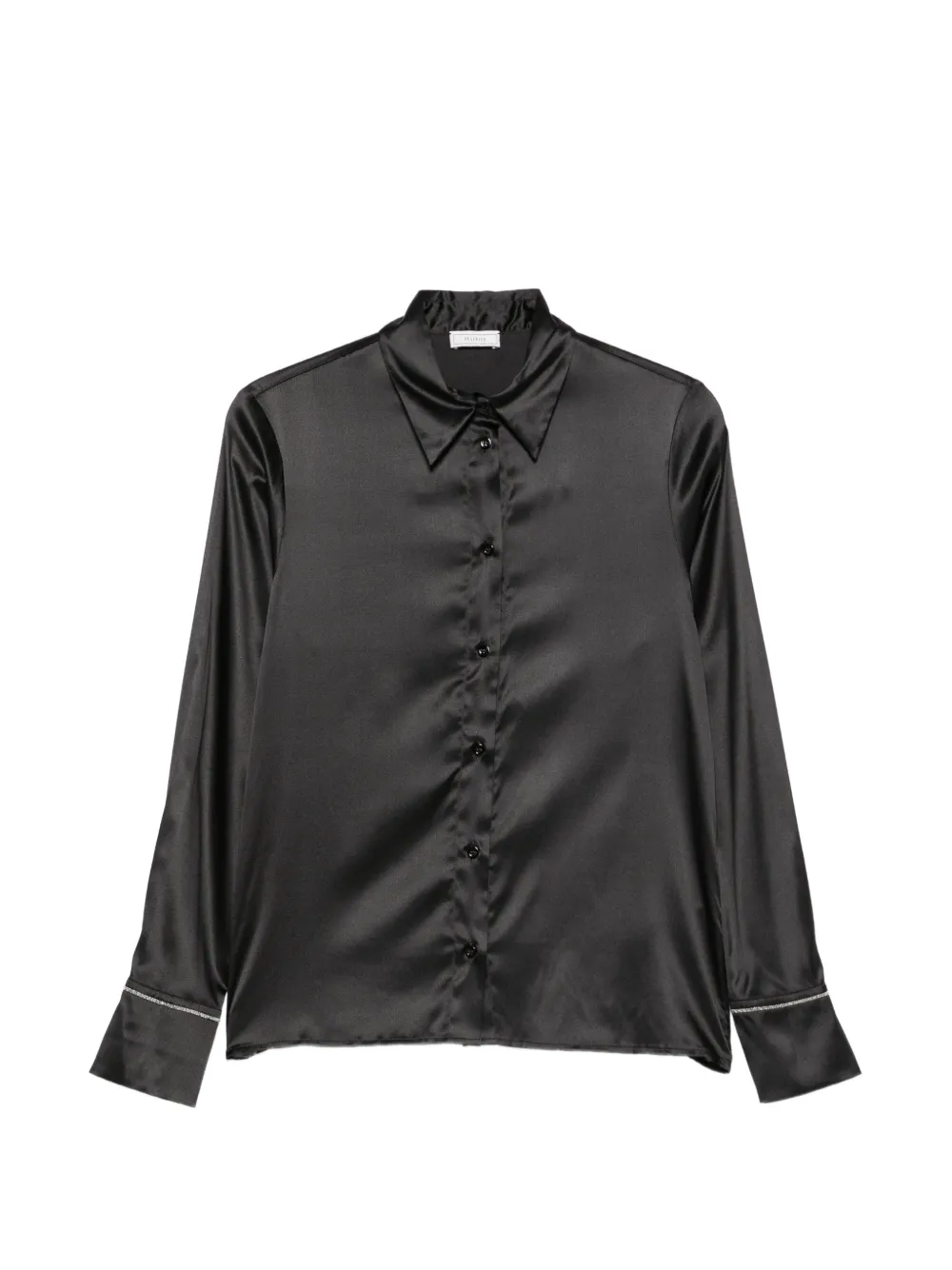 Peserico satin-finish button-up shirt - Schwarz