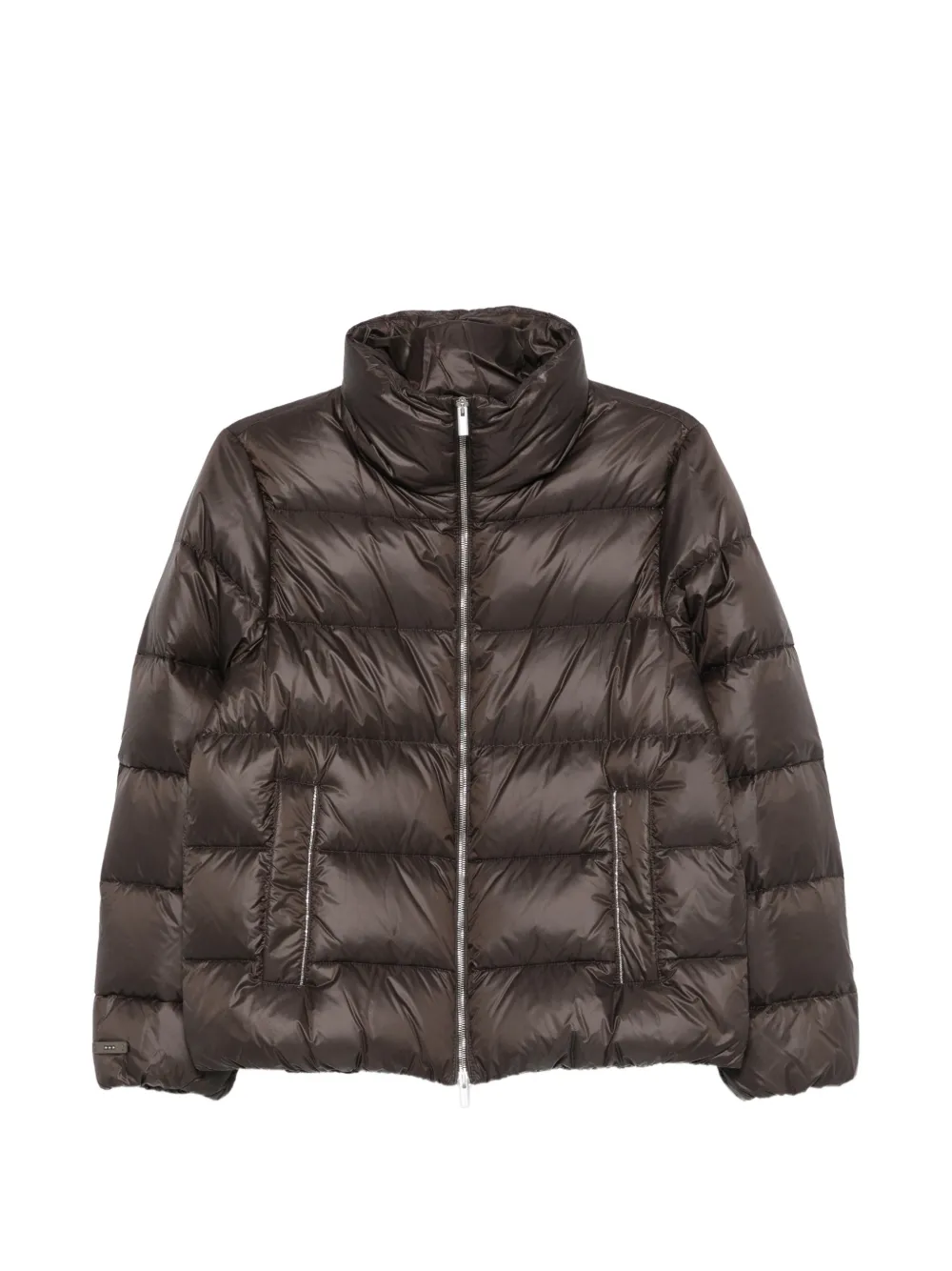 Peserico quilted high-neck jacket - Marrone
