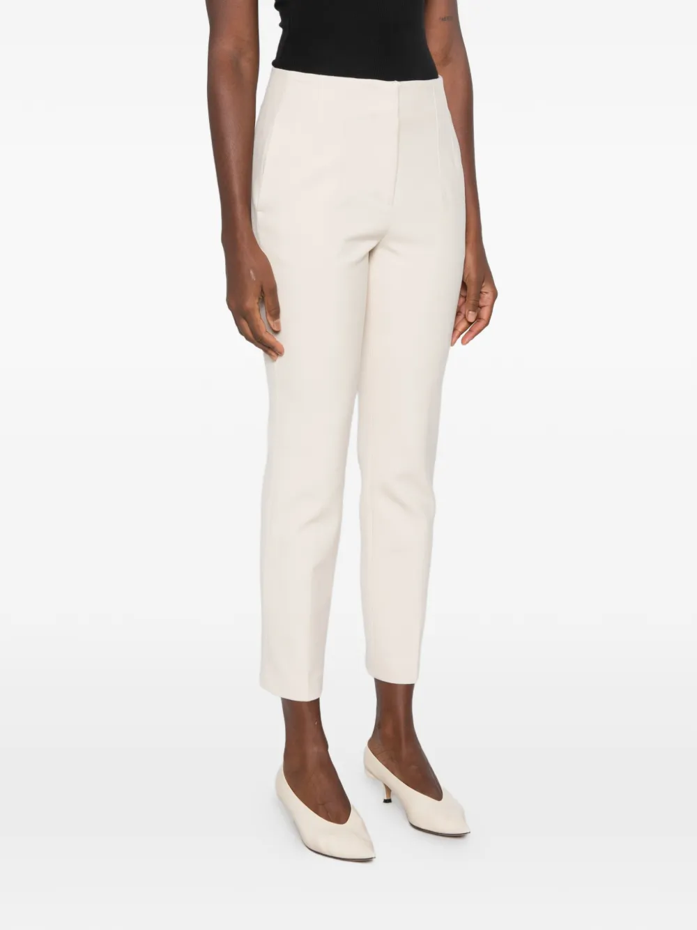 Peserico slim-cut cropped trousers Beige