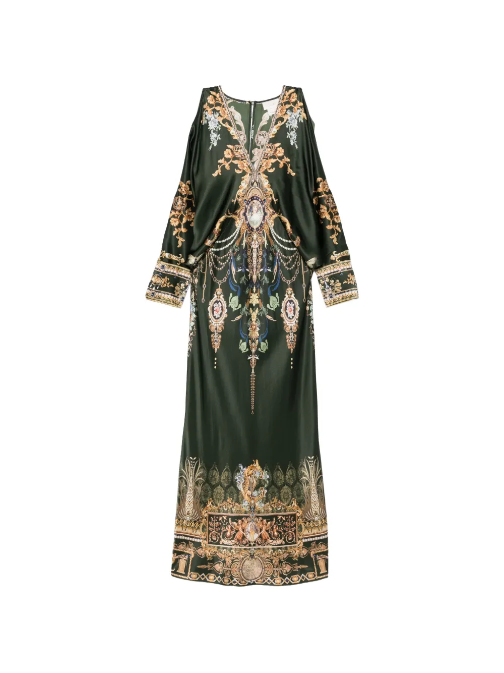 Camilla robe longue The Secession Sessions à épaules dénudées et imprimé baroque - Vert Camilla robe longue The Secession Sessions à épaules dénudées et imprimé baroque - Vert