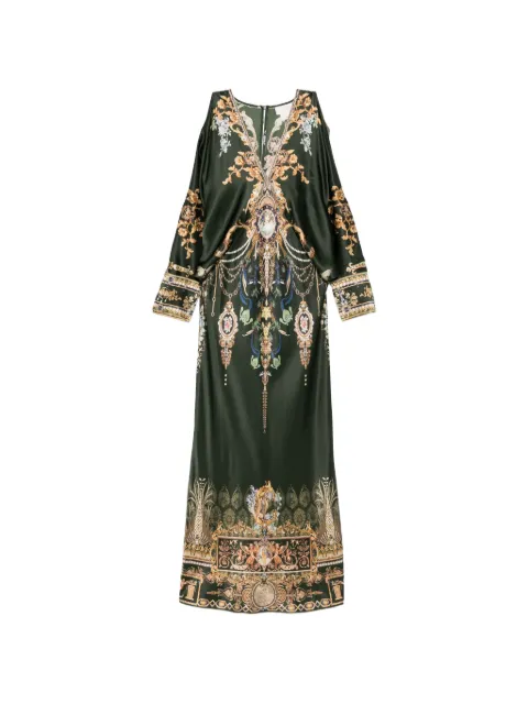 Camilla The Secession Sessions baroque-print cold-shoulder maxi dress