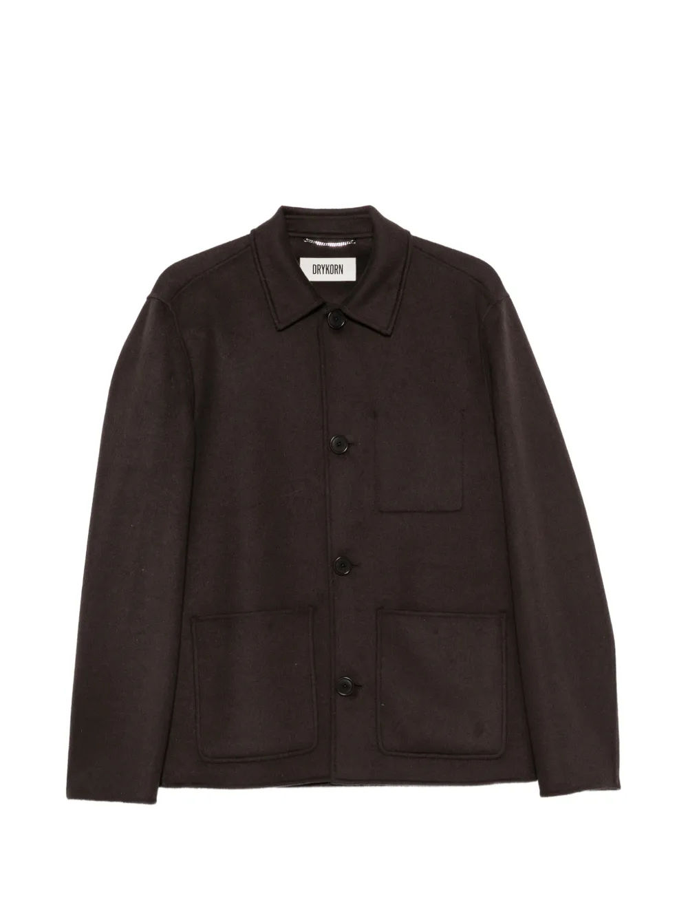 Drykorn Makona patch-pocket button-up jacket - Braun