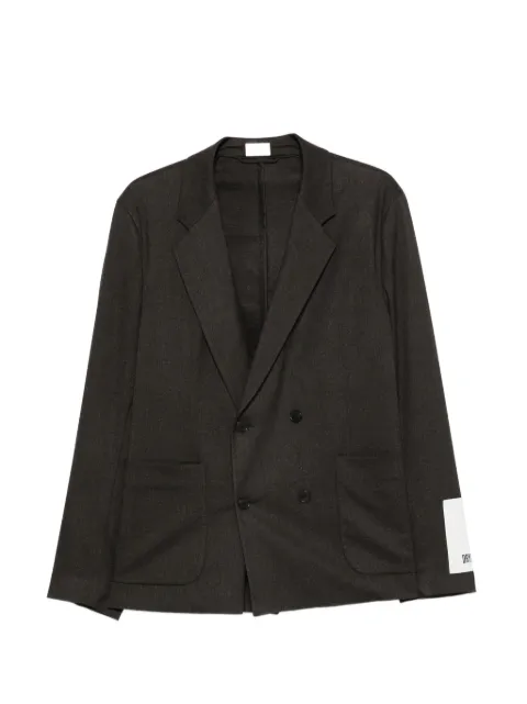 Drykorn Domaro double-breasted logo-patch blazer