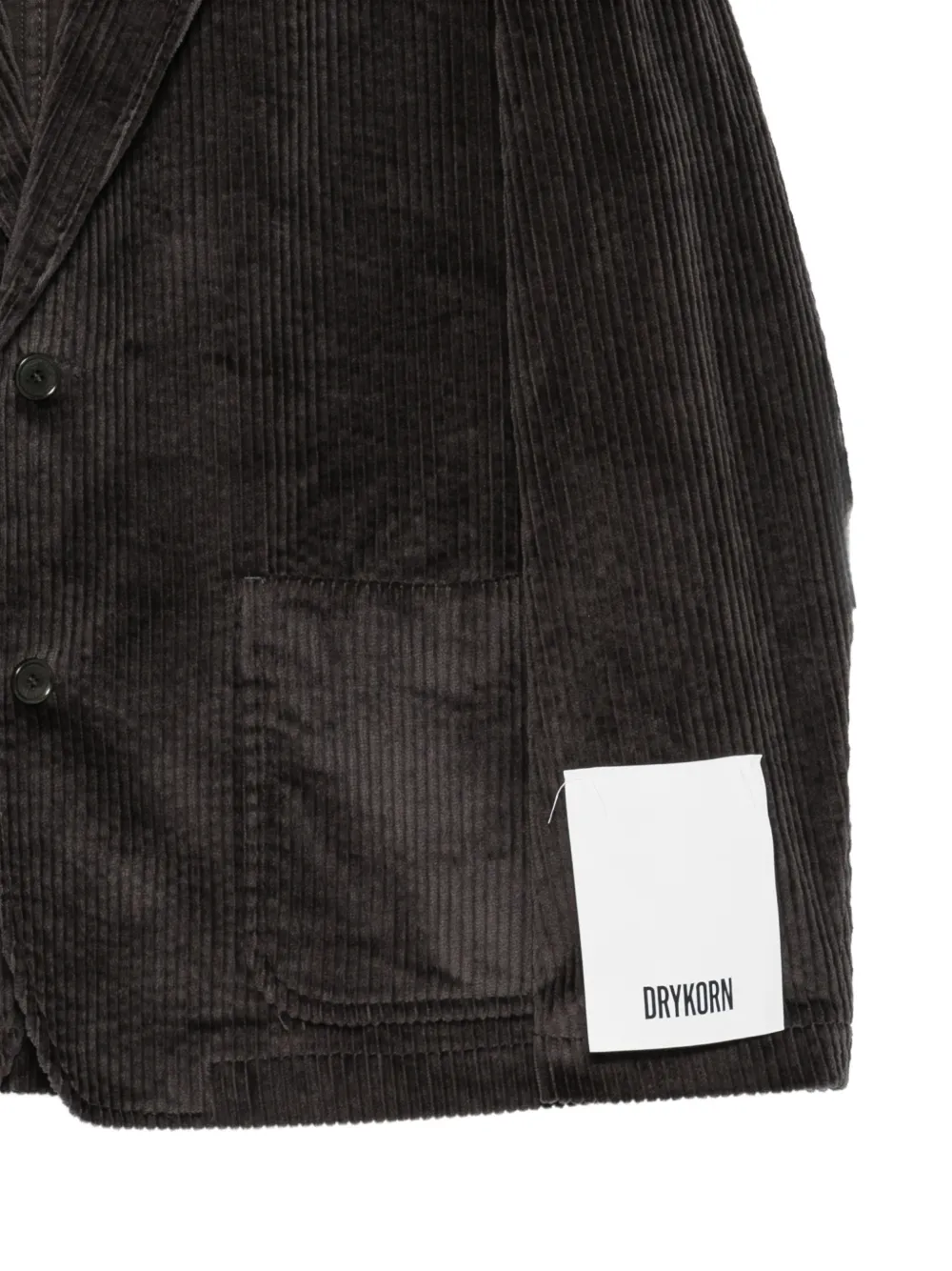 Drykorn Yacoda ribfluwelen jack met gekerfde revers Bruin