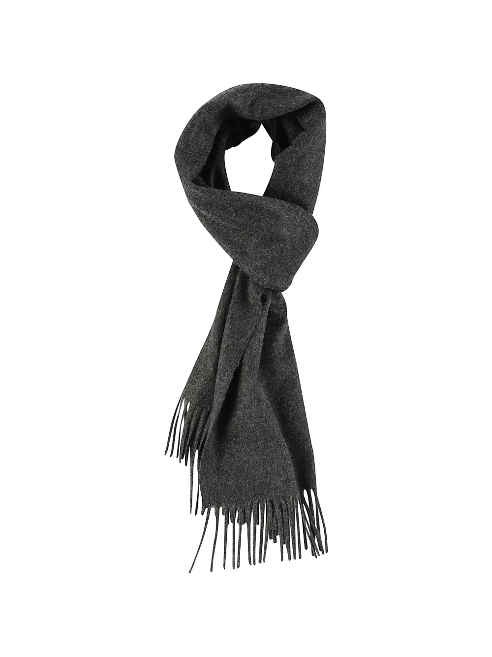 Zegna fringed cashmere scarf - Grau