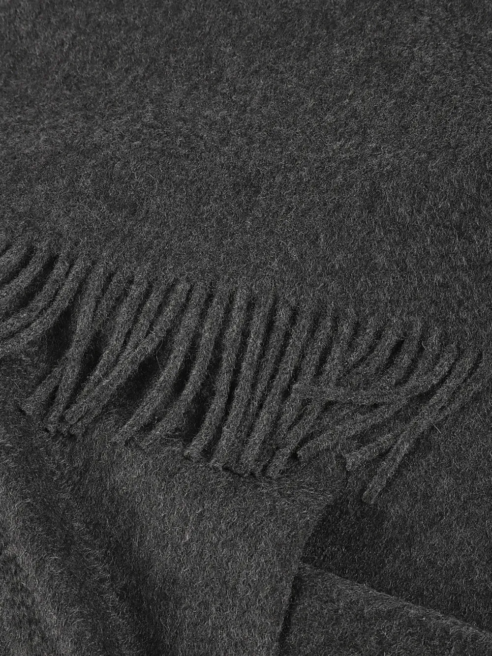 Zegna Kasjmier sjaal met franje Grijs