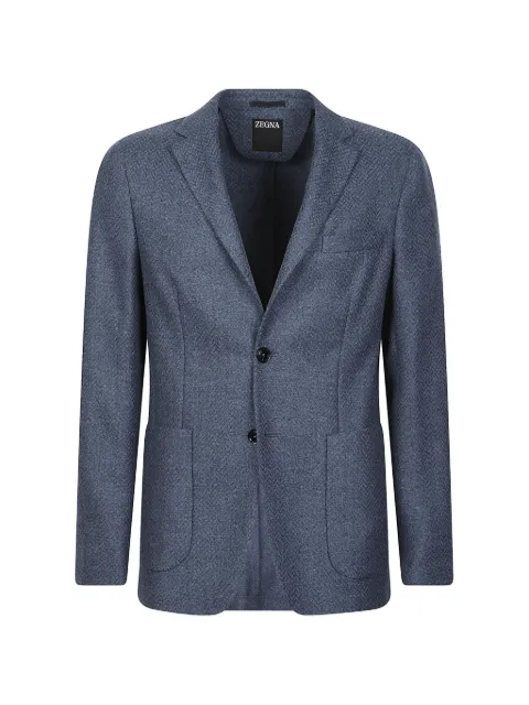 Zegna herringbone-knit blazer