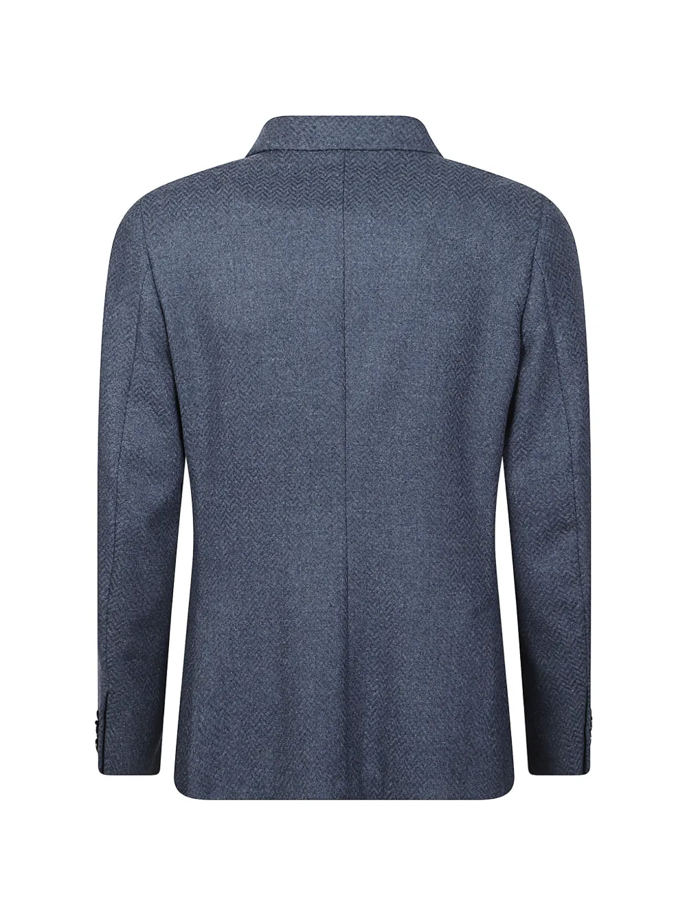 Zegna Gebreide blazer met visgraat-patroon Blauw