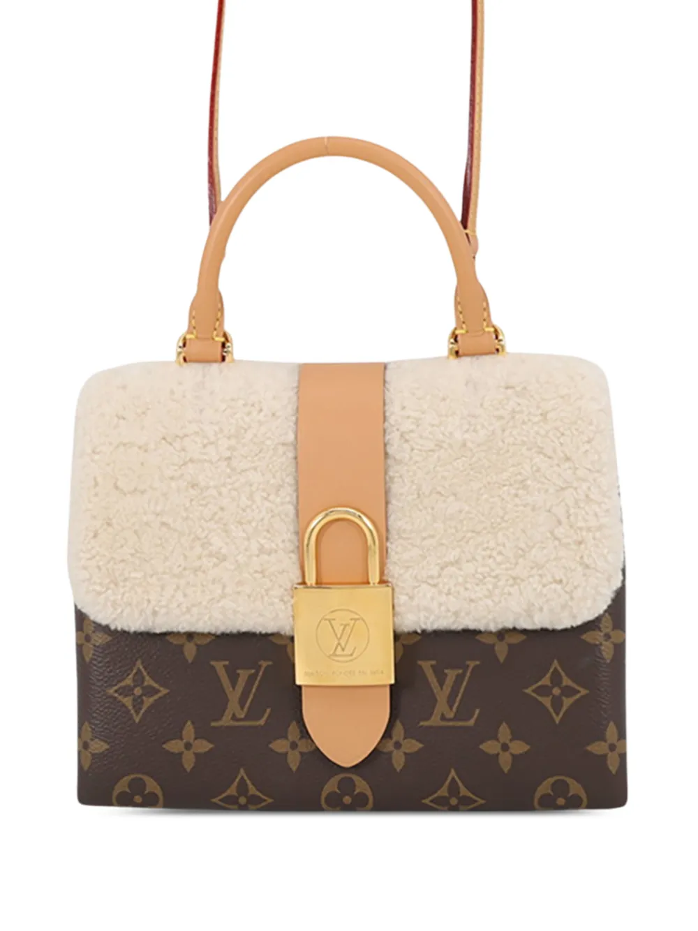 Louis Vuitton Pre-Owned 2010-2026 Monogram and Shearling Locky BB satchel - Marrone