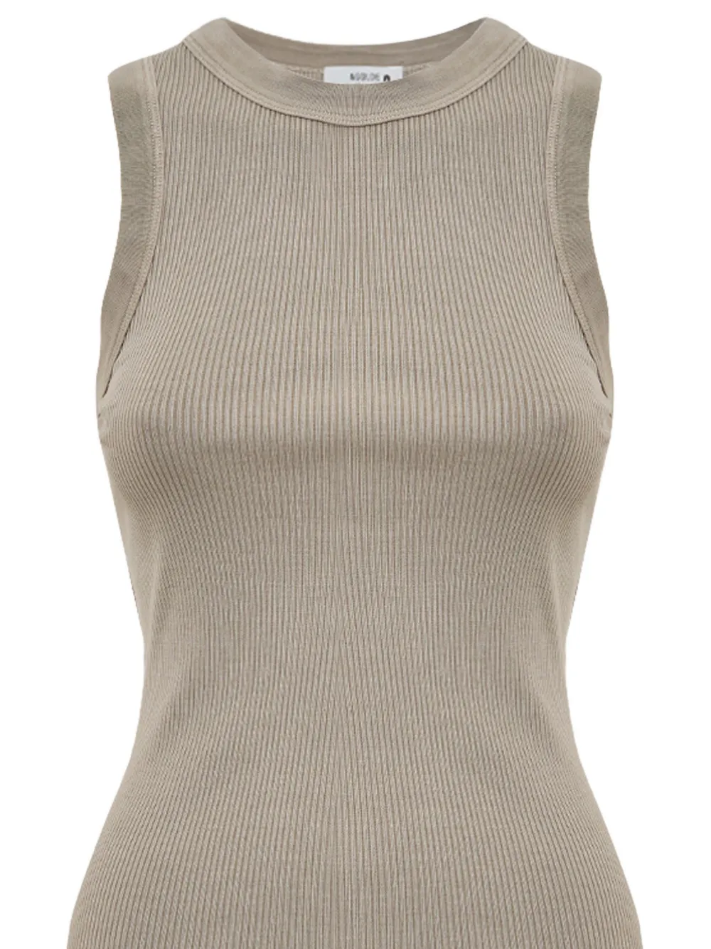 AGOLDE Leigh geribbelde tanktop Beige
