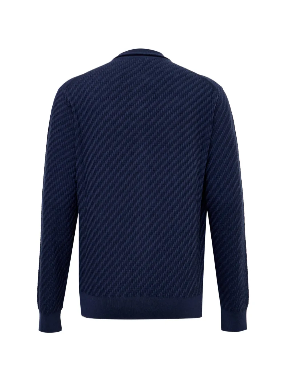 Brioni Trama zip-up sweater Blauw
