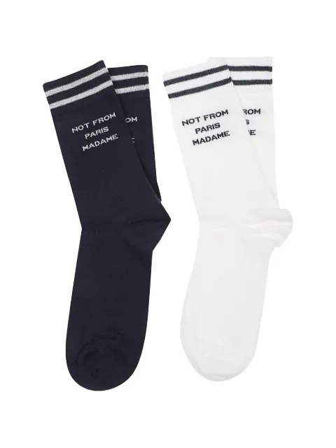 Drôle De Monsieur slogan-intarsia socks pack