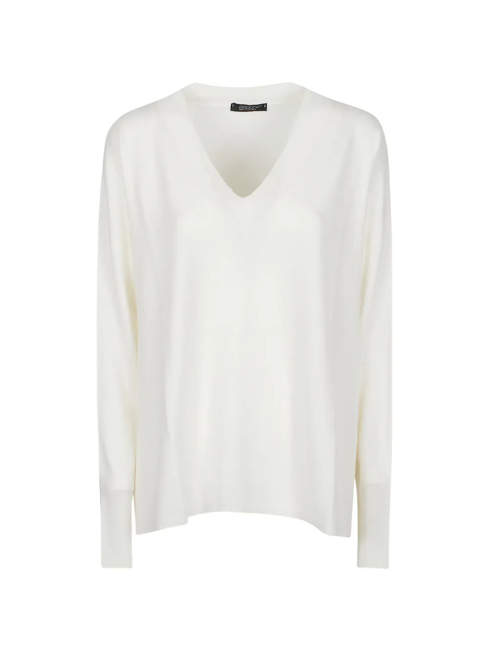 Aragona V-neck Wool Sweater In White