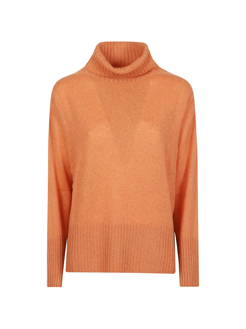 Aragona Roll-neck Cashmere Sweater In Orange
