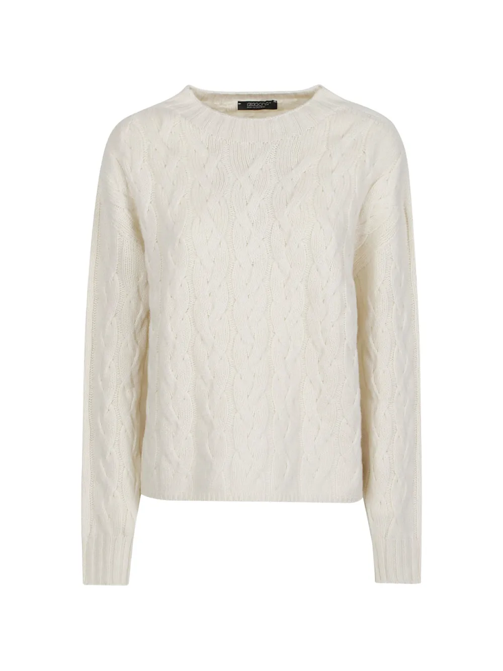 Aragona Cable-knit Cashmere Sweater In White