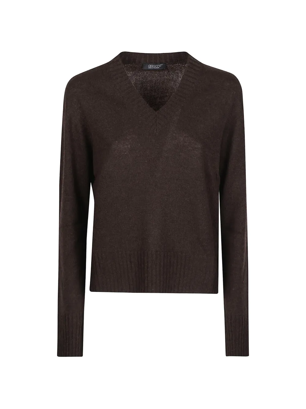 Aragona V-neck cashmere sweater - Marrone