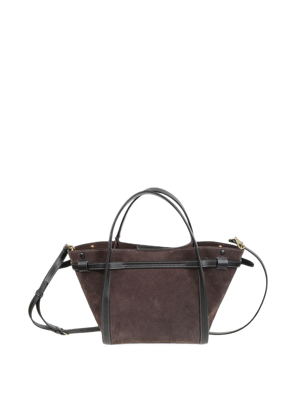 Tod's Kleine T Signature suède shopper Bruin
