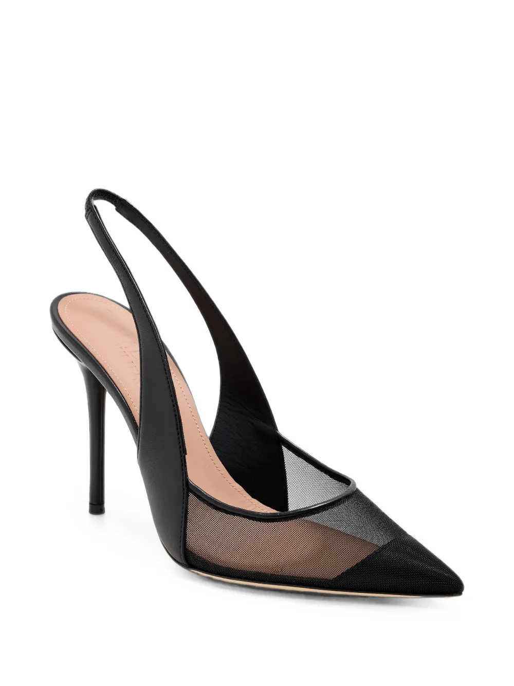 Malone Souliers Arc 100 mesh slingback pumps Zwart