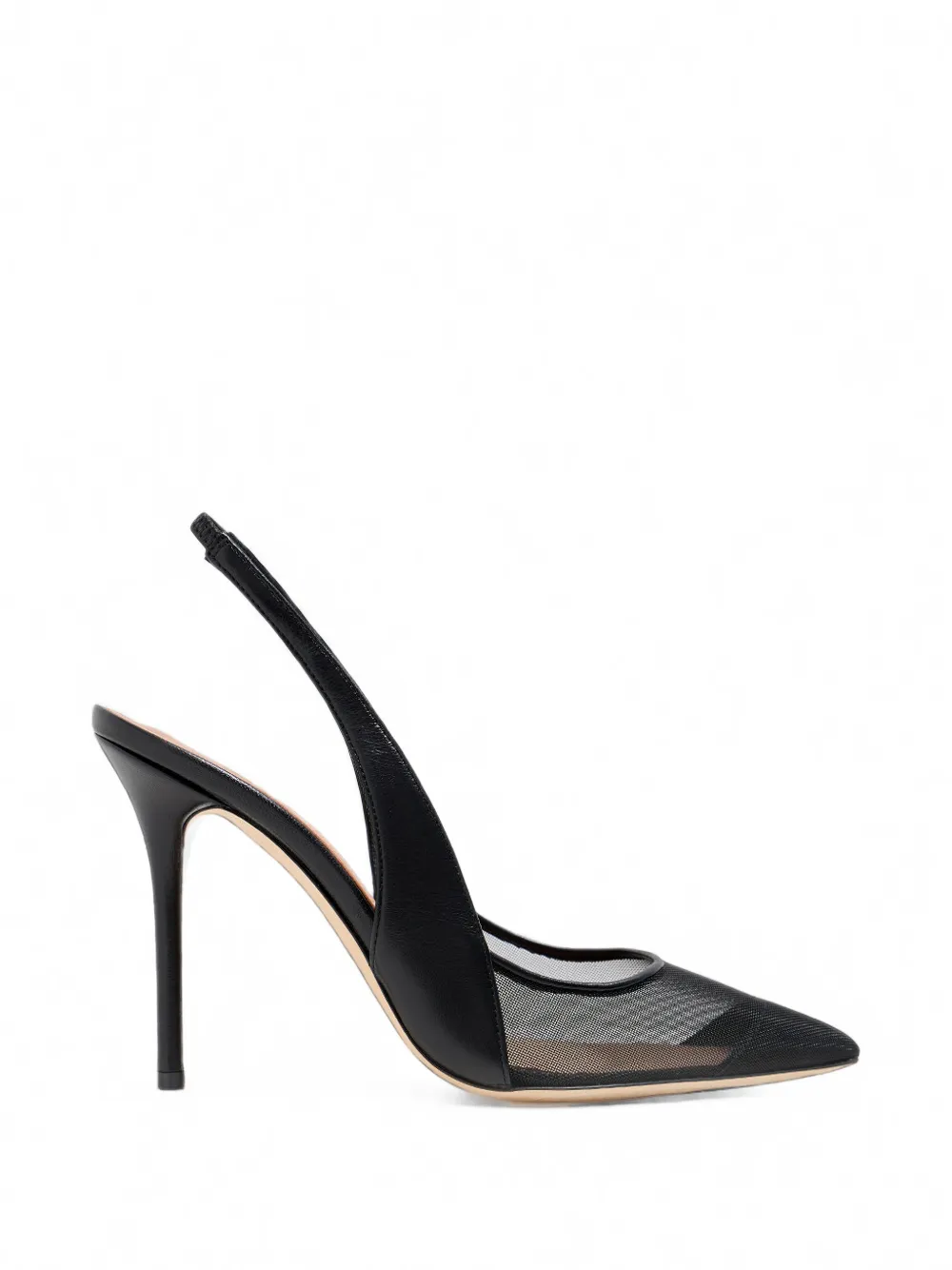 Malone Souliers Arc 100 mesh slingback pumps - Nero