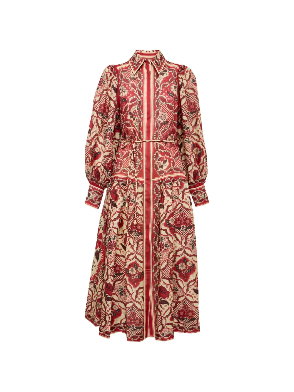 ALEMAIS Kenny floral-print shirt midi dress