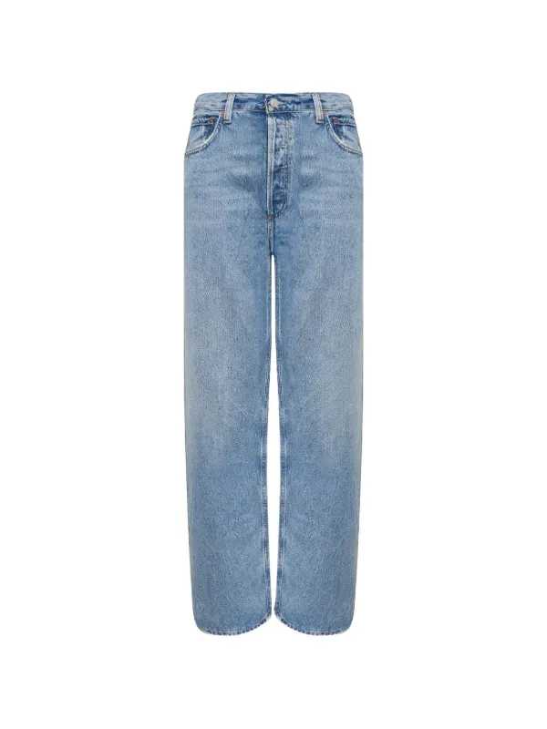 Agolde Low Slung Baggy Jeans in Blue