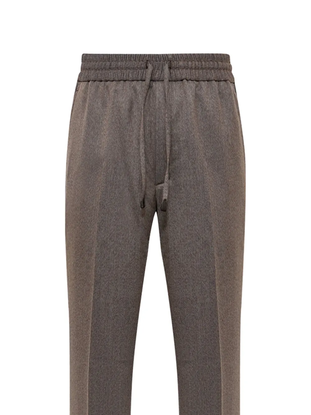 Brioni Asolo drawstring wool trousers Bruin