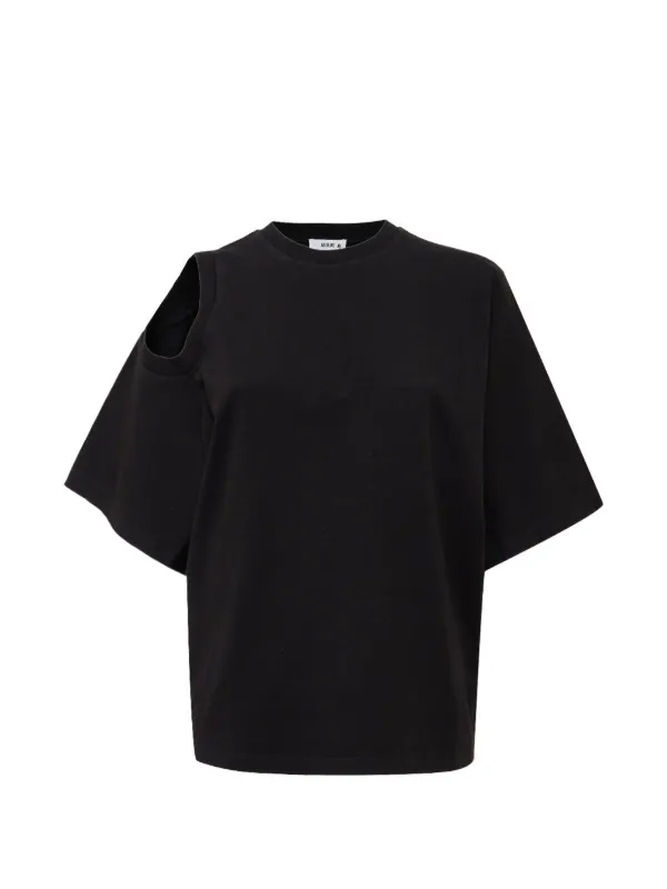 Agolde Shoulder Cut-out T-shirt in Black