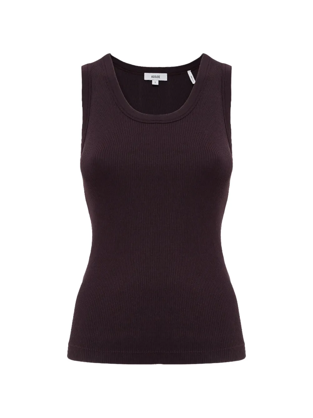 AGOLDE Poppy ribbed tank top Bruin