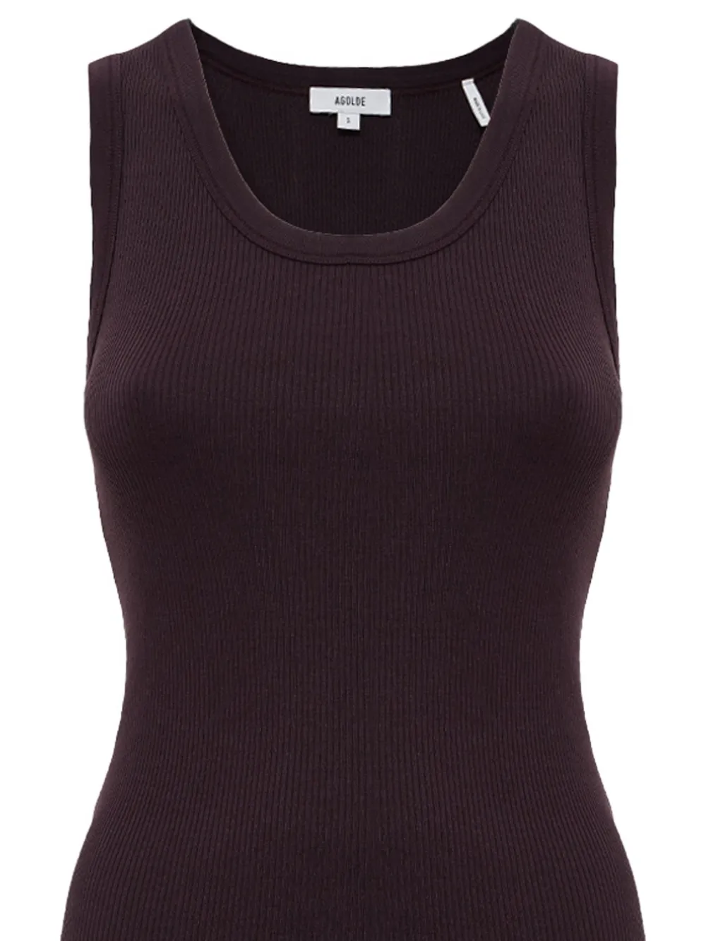 AGOLDE Poppy ribbed tank top Bruin