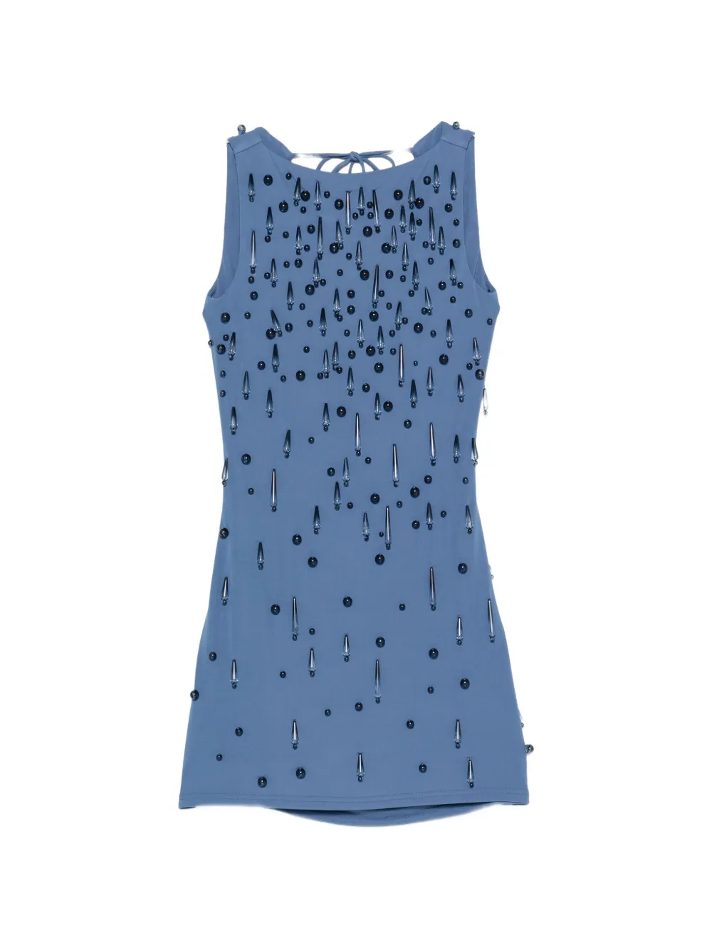 Cult Gaia Mellie bead-embellished open-back mini dress - Blu