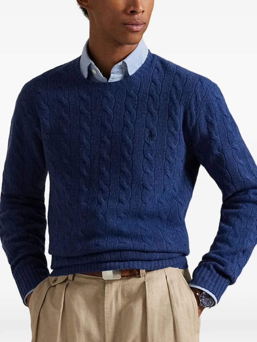 Polo Ralph Lauren Kabelgebreide trui Blauw
